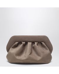 THEMOIRÈ - Medium Bios Clutch Colour Mud Suede Effect - Lyst