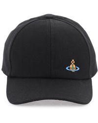 Vivienne Westwood - Uni Colour Baseball Cap With Orb Embroidery - Lyst