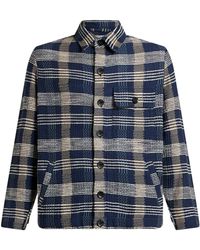 Etro - Checked Knitted Shirt Jacket - Lyst