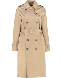 A.P.C. - Greta Double-Breasted Trench Coat - Lyst