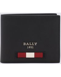 Bally - Black Leather Bevye Wallet - Lyst