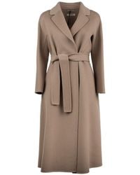 Max Mara - Dove Wool Drap Midi Coat - Lyst