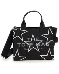 Marc Jacobs - 'The Small Tote Bag' Handbag With All-Over Star Print And Embroidered Logo - Lyst