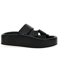 MM6 by Maison Martin Margiela - Leather Sandals - Lyst