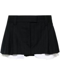 Miu Miu - Pleated Pinstripe Miniskirt - Lyst