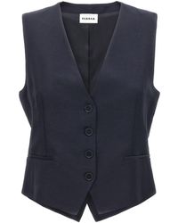 P.A.R.O.S.H. - Single-breasted Vest Gilet - Lyst