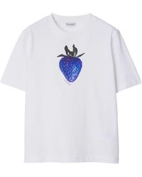 Burberry - Strawberry Print T-Shirt - Lyst