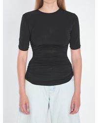 Alaïa - Pleats T-Shirt - Lyst