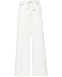 MM6 by Maison Martin Margiela - Wide Leg Jeans With Drawstring - Lyst