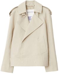 Burberry - Off-Centre Canvas Trench Jacket - Lyst