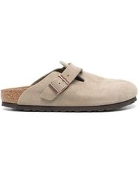 Birkenstock - Boston Suede Mule Shoes - Lyst
