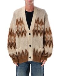 Isabel Marant - Nielson Mohair Blend Cardigan With Fair Isle Motif - Lyst