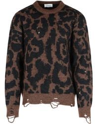 Laneus - Two-Tone Merino Wool Blend Sweater - Lyst