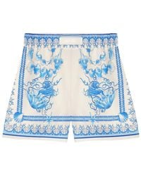 Versace - 'Underwater Barocco Bicolour Foulard' Shorts - Lyst