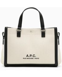 A.P.C. - Camille 2.0/ Cotton And Linen Tote Shopper Bag - Lyst