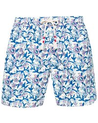 Mc2 Saint Barth - Caprese Batik Ivy-print Swim Shorts - Lyst