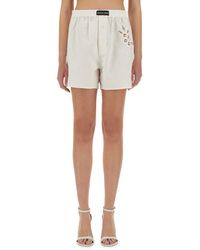 Marine Serre - Upcycled Linen Shorts - Lyst