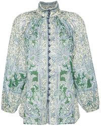 Zimmermann - Ramie Billow Blouse - Lyst