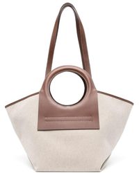 Hereu - Cala Small Canvas And Leather Tote Bag - Lyst