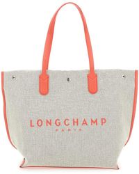Longchamp - 'Roseau' Tote Bag With Logo Print - Lyst