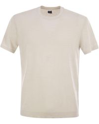 Fedeli - Stretch Linen Short-Sleeved T-Shirt - Lyst