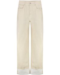 Bottega Veneta - Wide Leg Jeans With Cuffs - Lyst