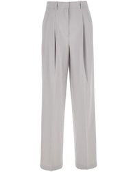 Theory - High-Waisted Metallic Tech Fabric Pants - Lyst