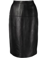 P.A.R.O.S.H Womens Clothing Skirts Mid-length skirts Sequins Longuette Pencil Skirt in Black 