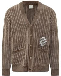 Drole de Monsieur - Drole De Monsieur Striped Cardigan With Logo - Lyst