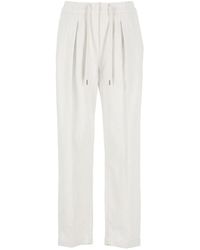 Brunello Cucinelli - Trousers Ivory - Lyst