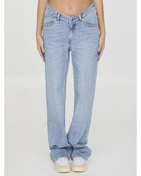 Alexander Wang - Denim Jeans With Nameplate - Lyst