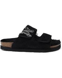 Palm Angels - 'comfy' Black Suede Slippers - Lyst
