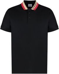 Burberry - Logo Detail Cotton Piqué Polo Shirt - Lyst