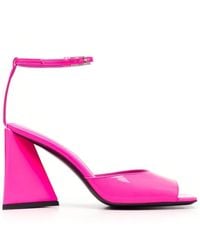 The Attico - Piper Synthetic Patent Heel Sandals - Lyst