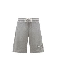 Moncler - Logo Cotton Bermuda Shorts - Lyst