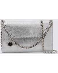 Stella McCartney - Silver Faux Leather Falabella Crossbody Bag - Lyst