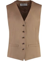 Max Mara - Virgin Wool Single-Breast Waistcoat - Lyst