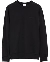 Burberry - Check Ekd Cotton Sweatshirt - Lyst