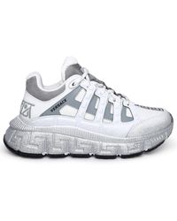 Versace - Trigreca Sneakers In White Leather Blend - Lyst
