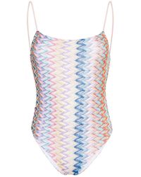 Missoni - Zigzag Pattern One-Piece Swimsuit - Lyst