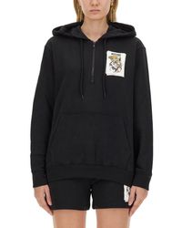 Moschino - Relaxed Fit Sweatshirt With Logo Print - Lyst