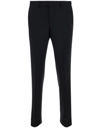 PT Torino - Black Slim Trousers In Wool Blend Man - Lyst