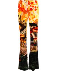 Acne Studios Velvet Trousers in Orange 