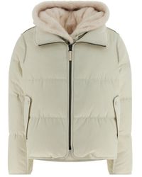 Yves Salomon - Fur Insert Cropped Down Jacket - Lyst