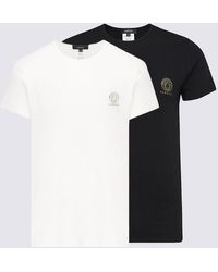 Versace - Black And White Cotton Blend T-shirt Set - Lyst