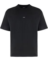 A.P.C. - Boxy Micro Logo Cotton Crew-Neck T-Shirt - Lyst