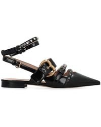 Pinko - Faux Leather Slingback Pumps - Lyst