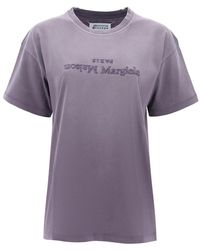 Maison Margiela - "Reverse Logo Embroidered T-Shirt With - Lyst
