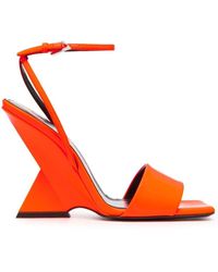 The Attico - Cheope Synthetic Patent Sandals - Lyst