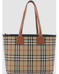Burberry - Vintage Check Canvas London Tote Bag - Lyst